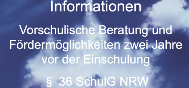 Informationen für die Eltern der Vorschulkinder
